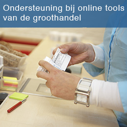 Onderstuining bij online tools van de groothandel